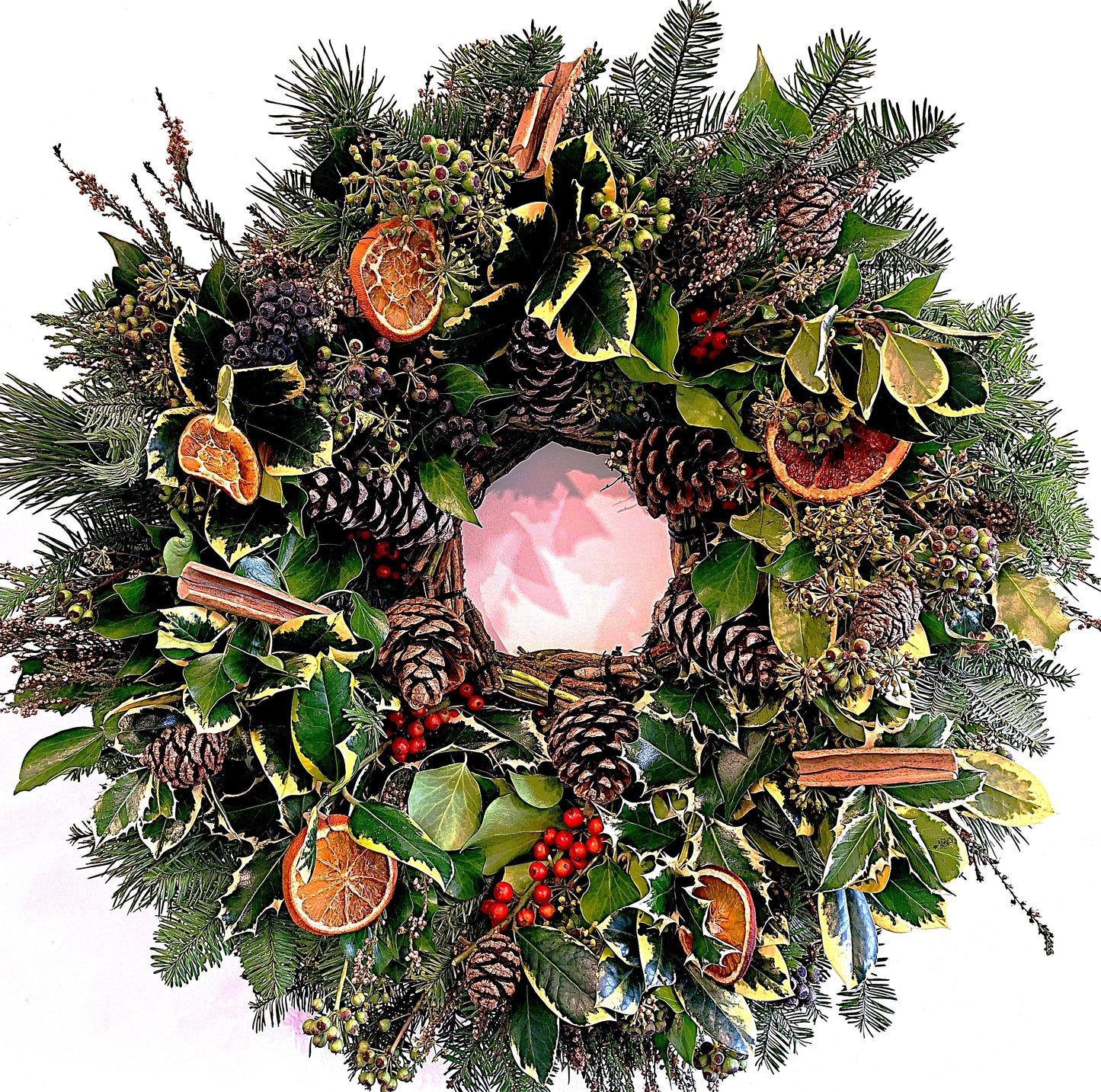 Handcrafted Irish Hedgerow Christmas Wreath
