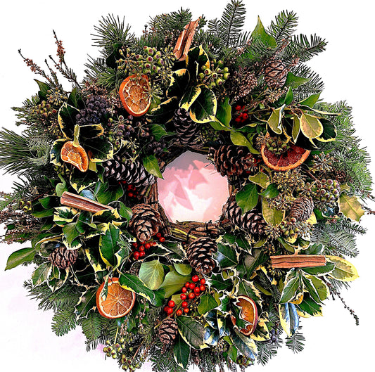 Handcrafted Irish Hedgerow Christmas Wreath